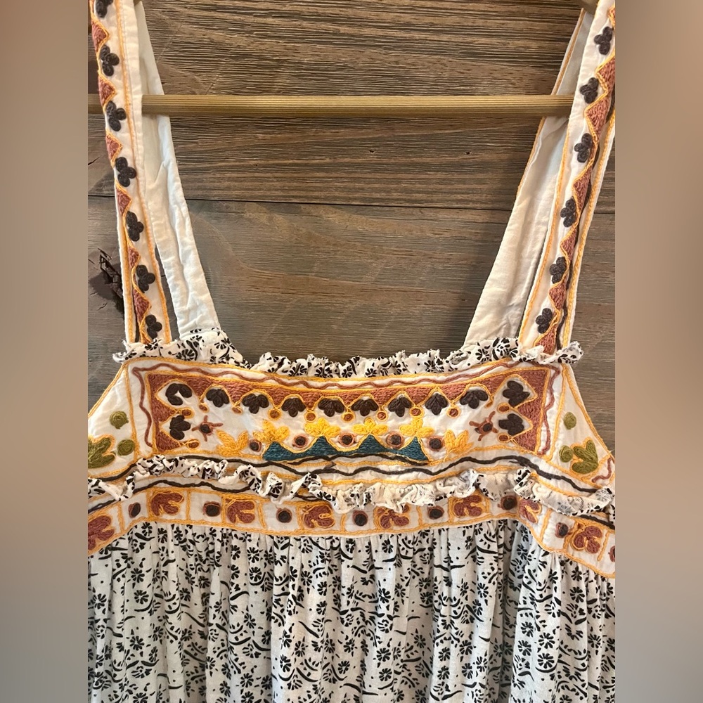Free People Backless Dress - Cream and Orange - Picture 5 of 12